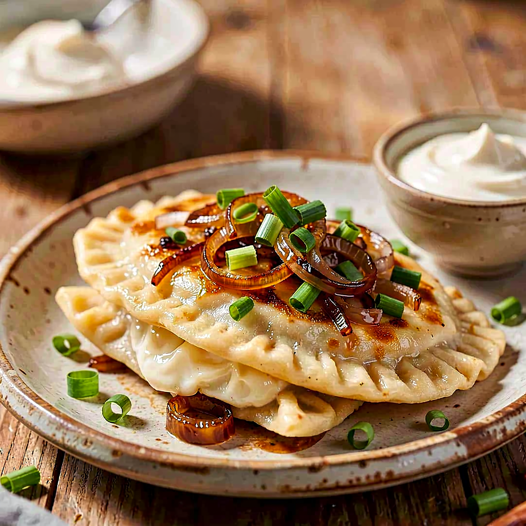 Recipe for: Russian Pierogi with Fried Onion and Fresh Chives - photo 1