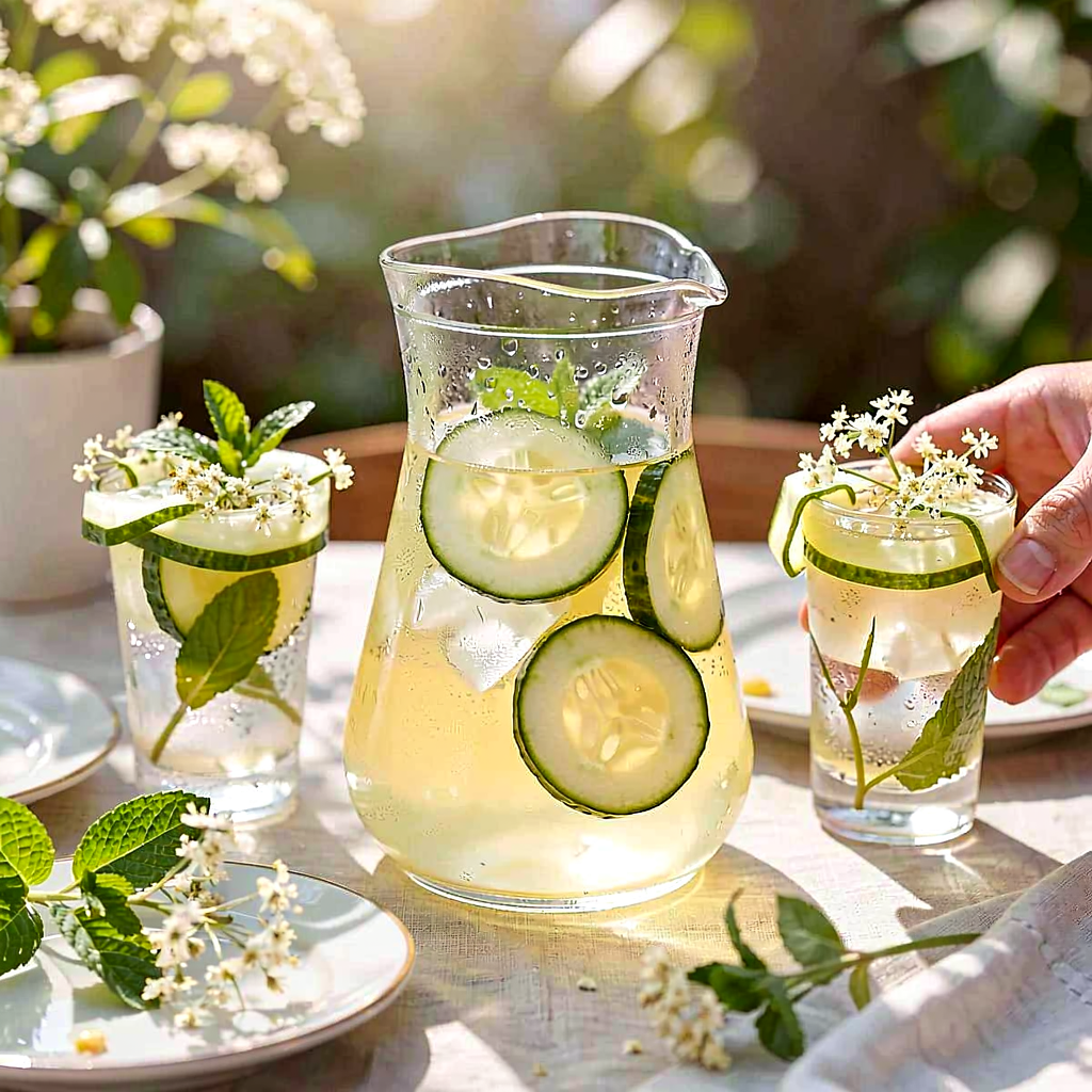 Recipe for: Elderflower and Cucumber Lemonade with Mint - photo 1