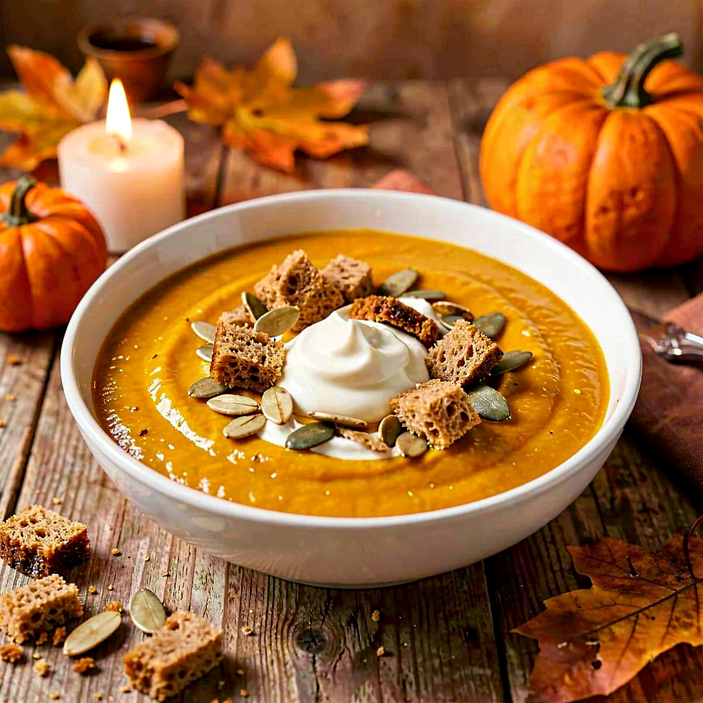 Recipe for: Pumpkin Soup with Ginger (for Halloween) - photo 1