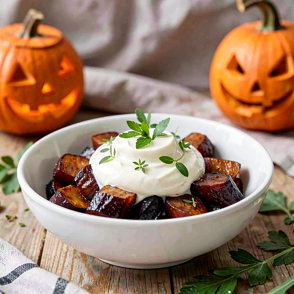 Recipe for: Roasted Beetroot Soup with Yogurt (Halloween) - photo 1