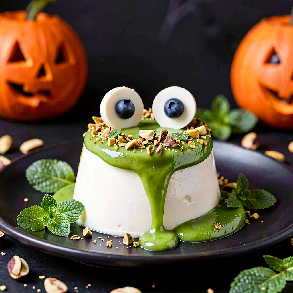 Recipe for: Panna cotta with green sauce (Halloween) - photo 1