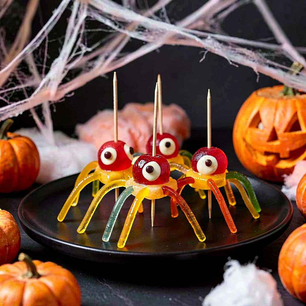 Recipe for: Gummy Spider Skewers - photo 1