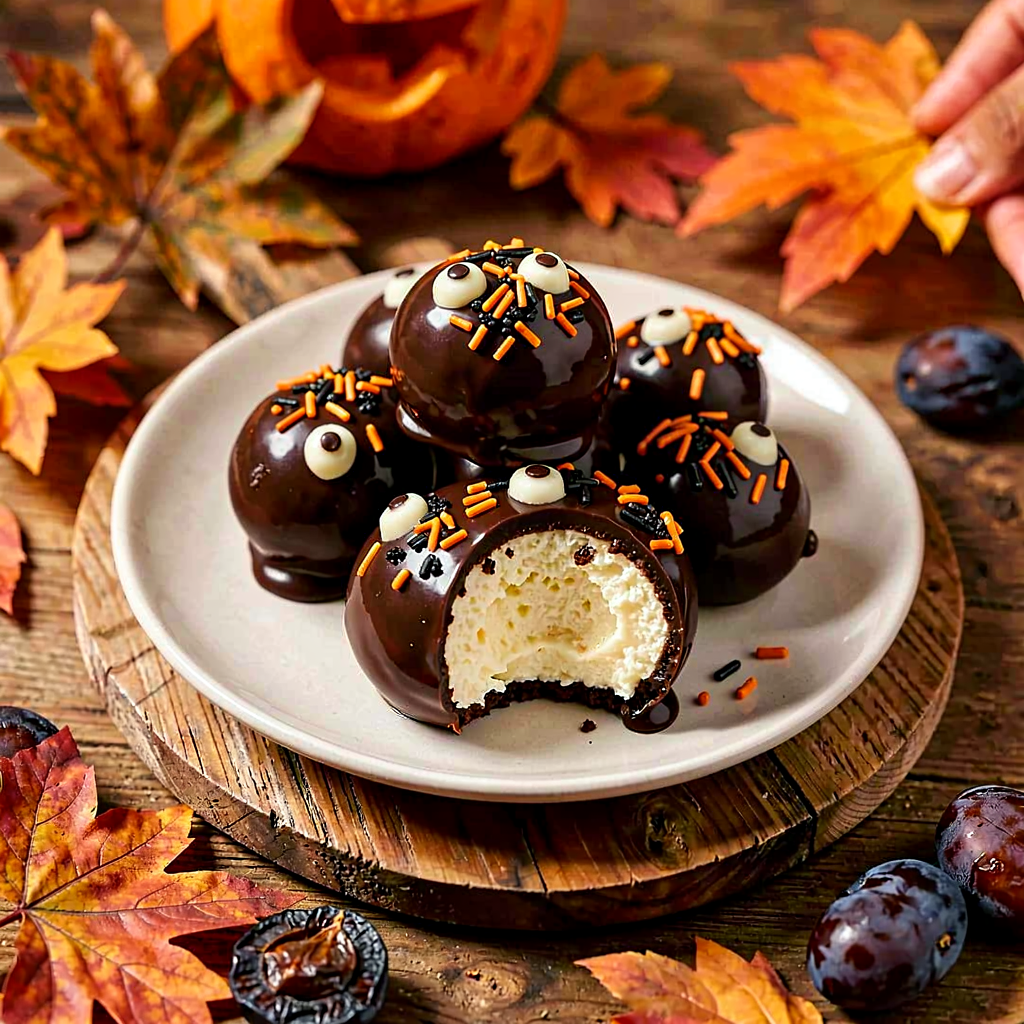 Recipe for: Cheesecake Balls in Chocolate (Halloween) - photo 1