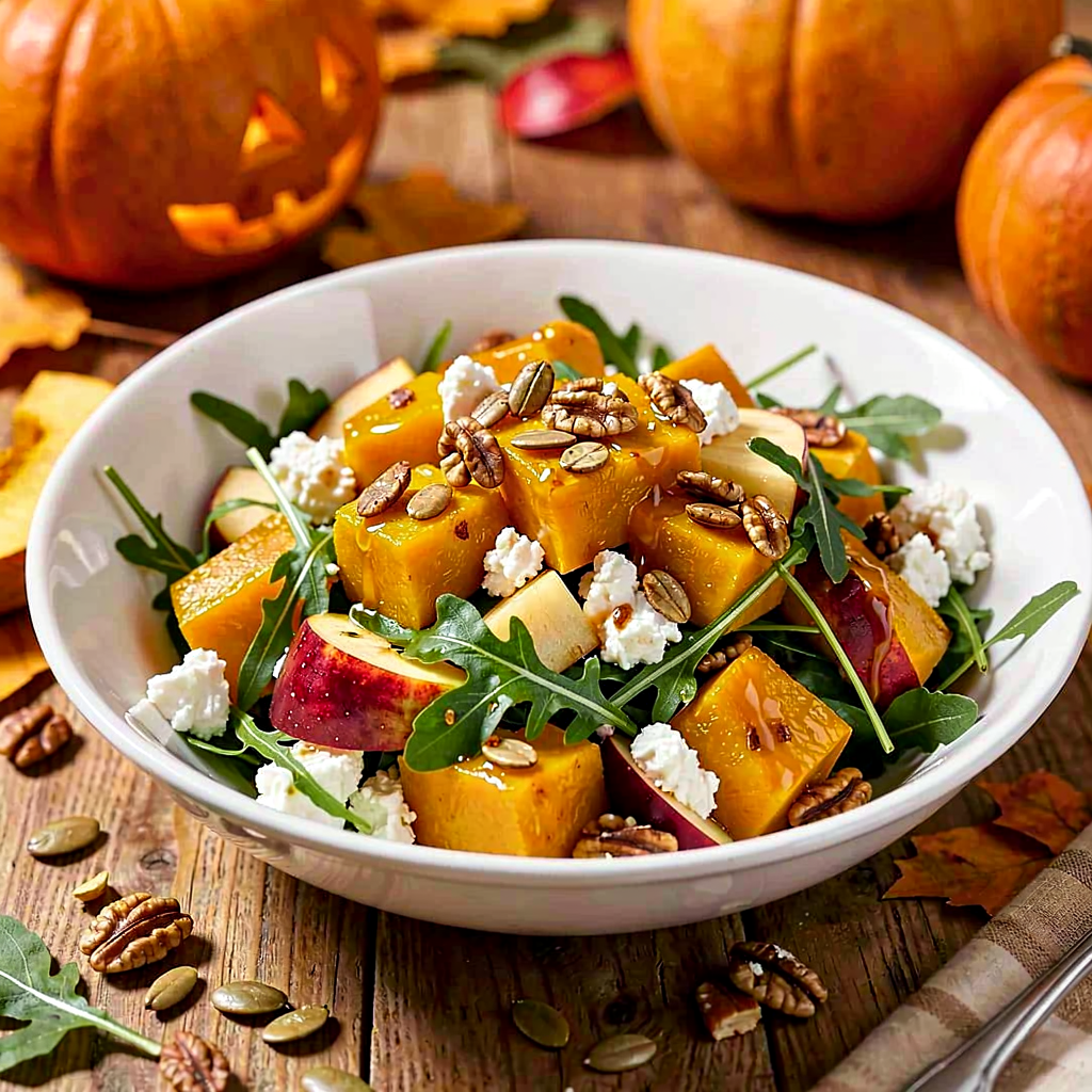 Recipe for: Pumpkin and Feta Salad (seasonal Halloween) - photo 1