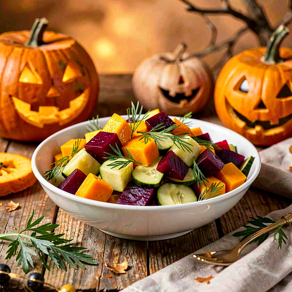 Recipe for: Vegetable Salad with Colorful Vegetables (Halloween Twist) - photo 1