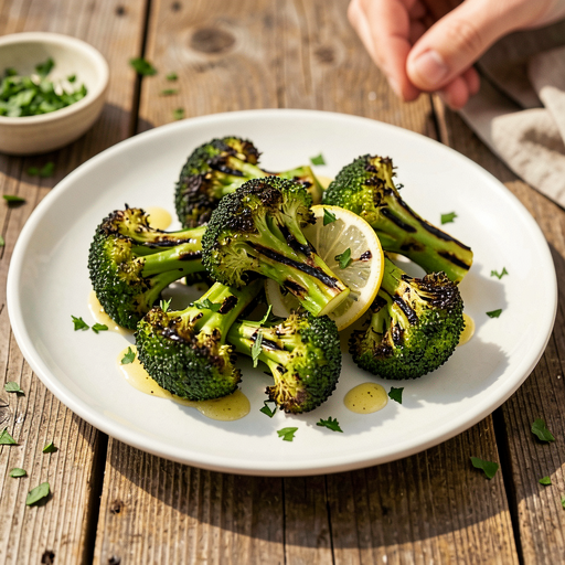 Recipe for: Grilled broccoli with garlic - photo 1