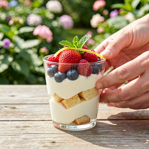 Przepis na: Lekki krem mascarpone z owocami leśnymi (polska‑nowoczesna) - zdjęcie 1