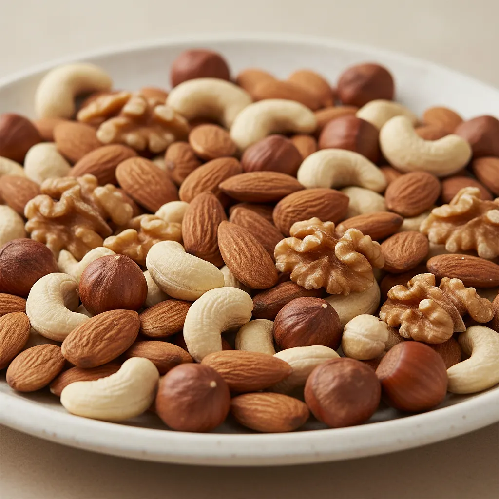 Mixed nuts (almonds, cashews, walnuts, hazelnuts)