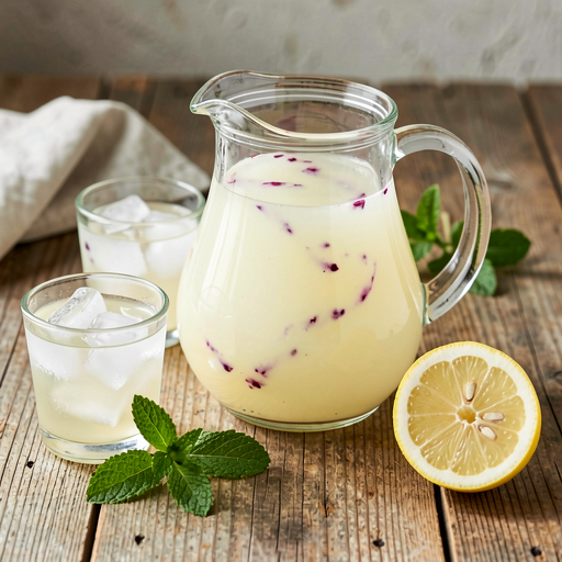 Przepis na: Lemoniada lipowa z syropem z czarnej jagody - zdjęcie 1