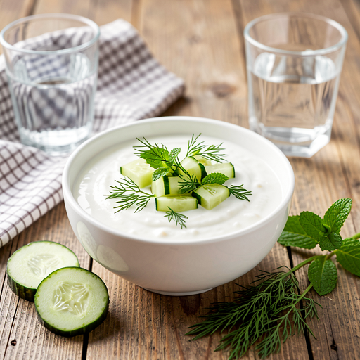 Recipe for: Kefir with meadow herbs and fresh cucumber - photo 1
