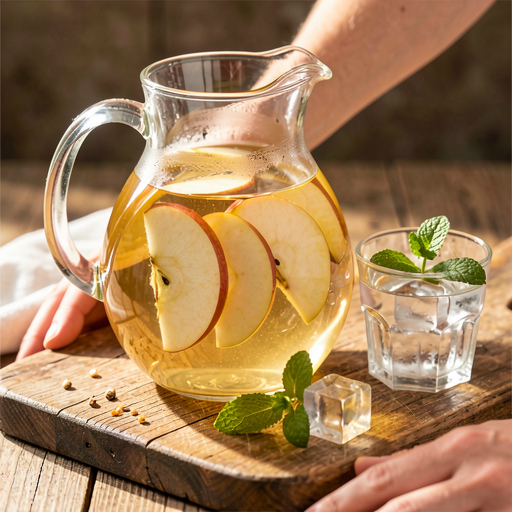 Recipe for: Cold linden tea with Greater Poland honey and a slice of apple - photo 1
