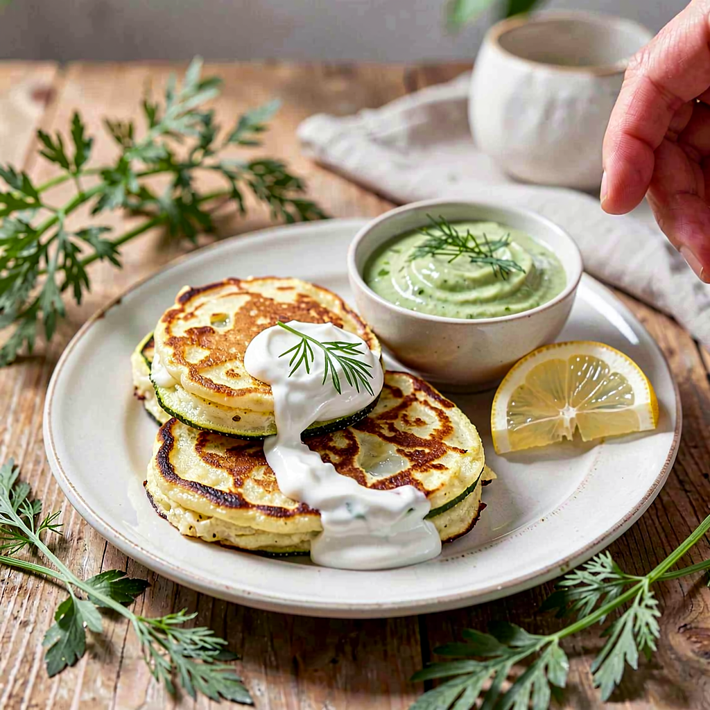 Recipe for: Zucchini and White Cheese Fritters with Yogurt Sauce - photo 1