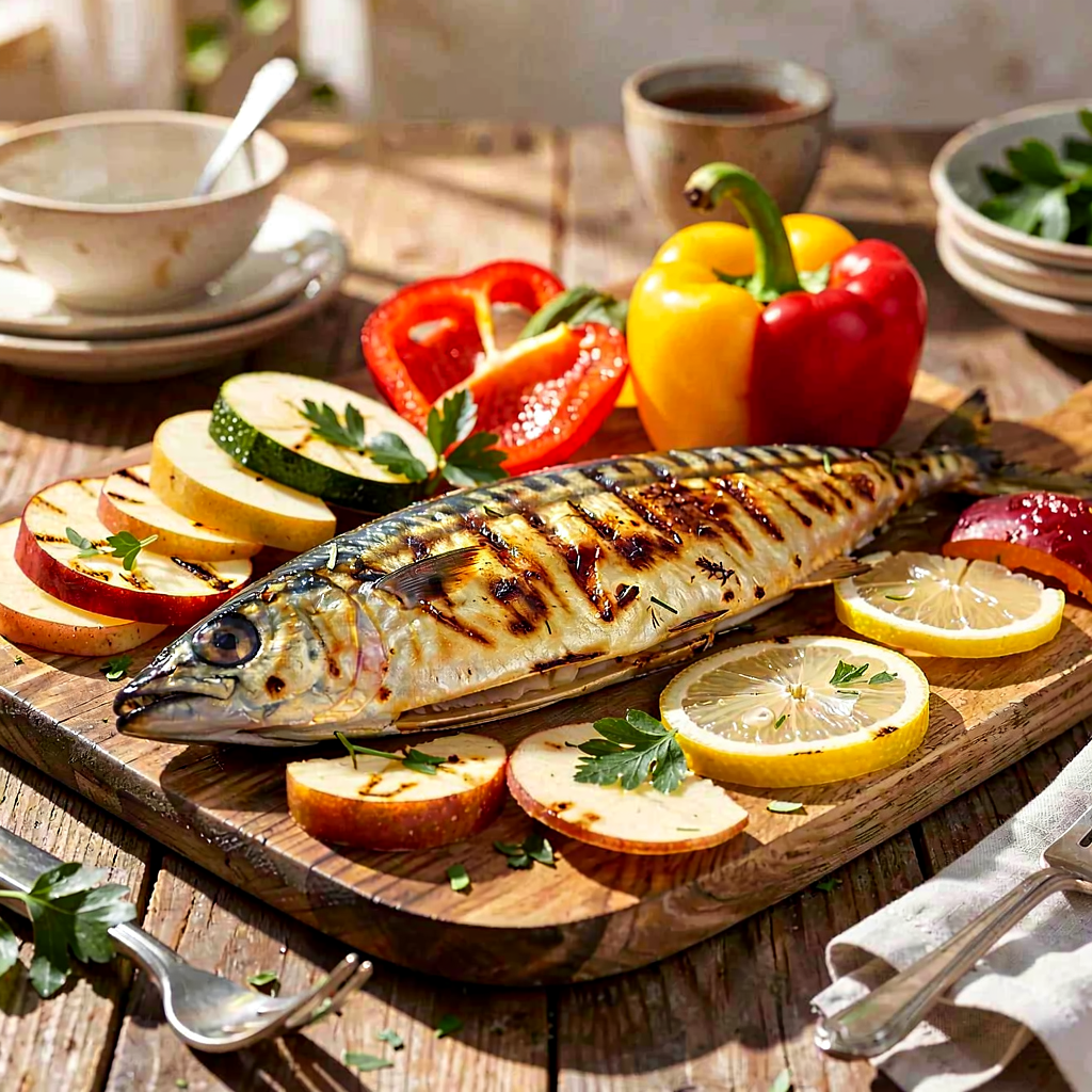 Recipe for: Grilled mackerel in apple-dill marinade - photo 1