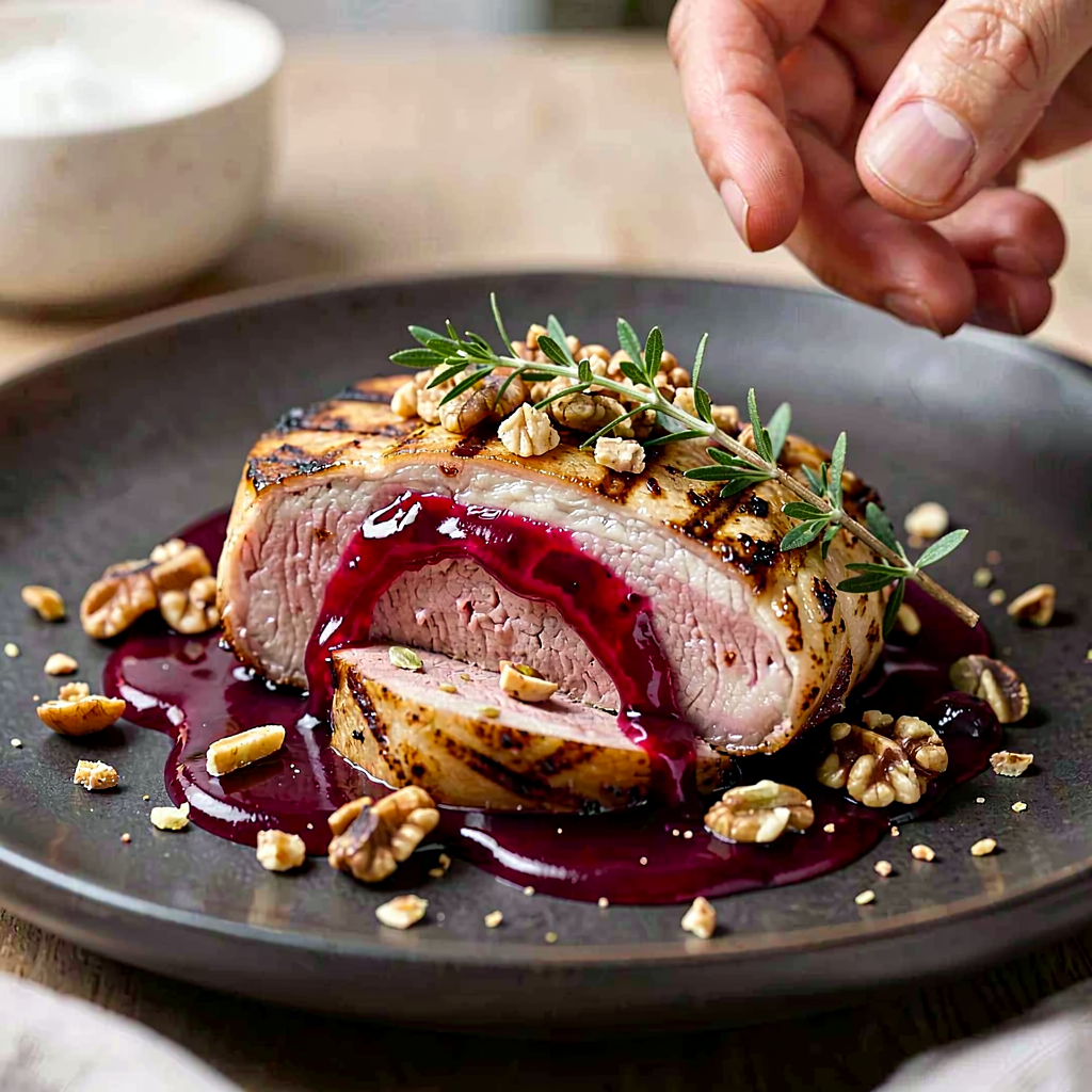 Recipe for: Grilled duck breast in cranberry-cardamom sauce - photo 1