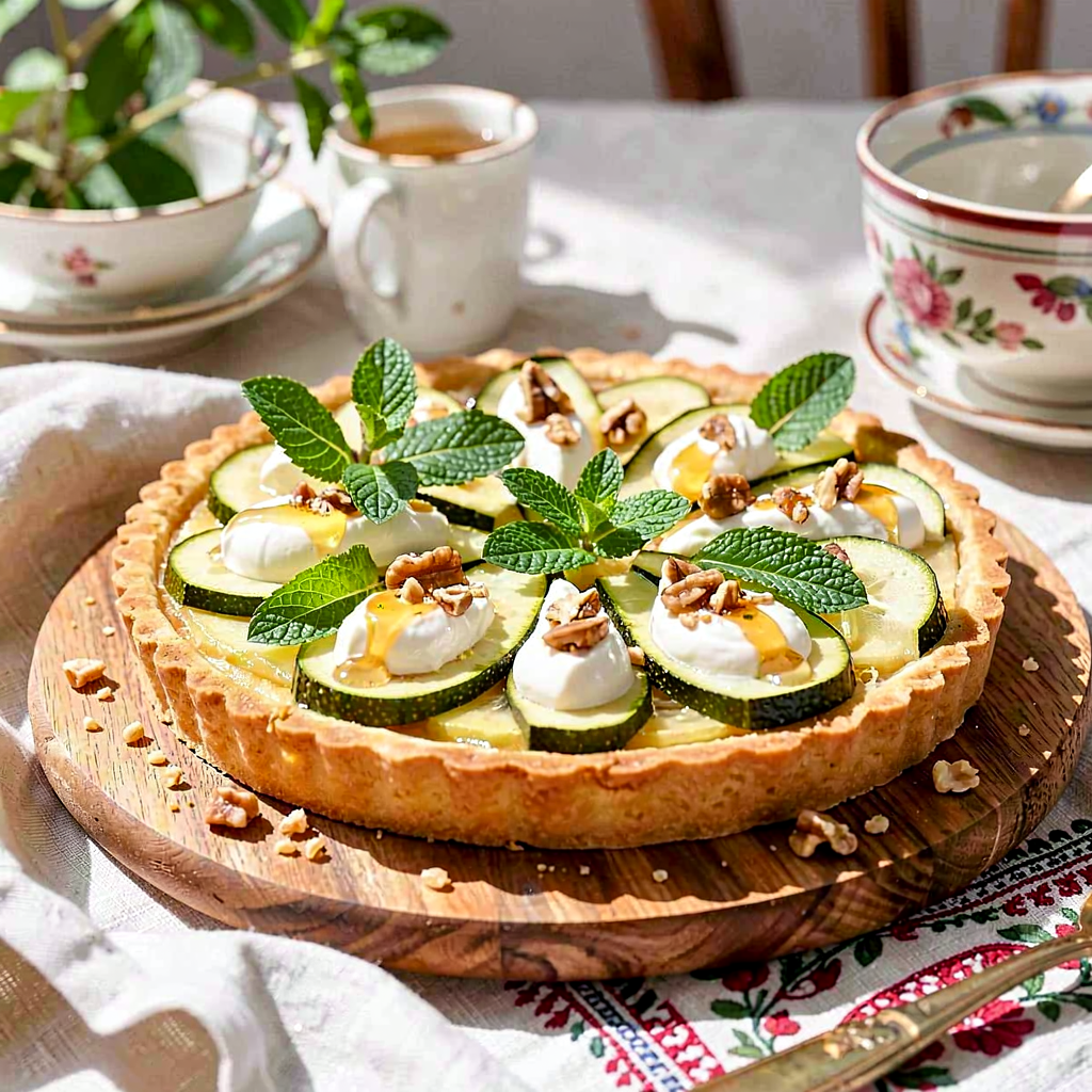 Recipe for: Zucchini Tart with Goat Cheese and Mint - photo 1