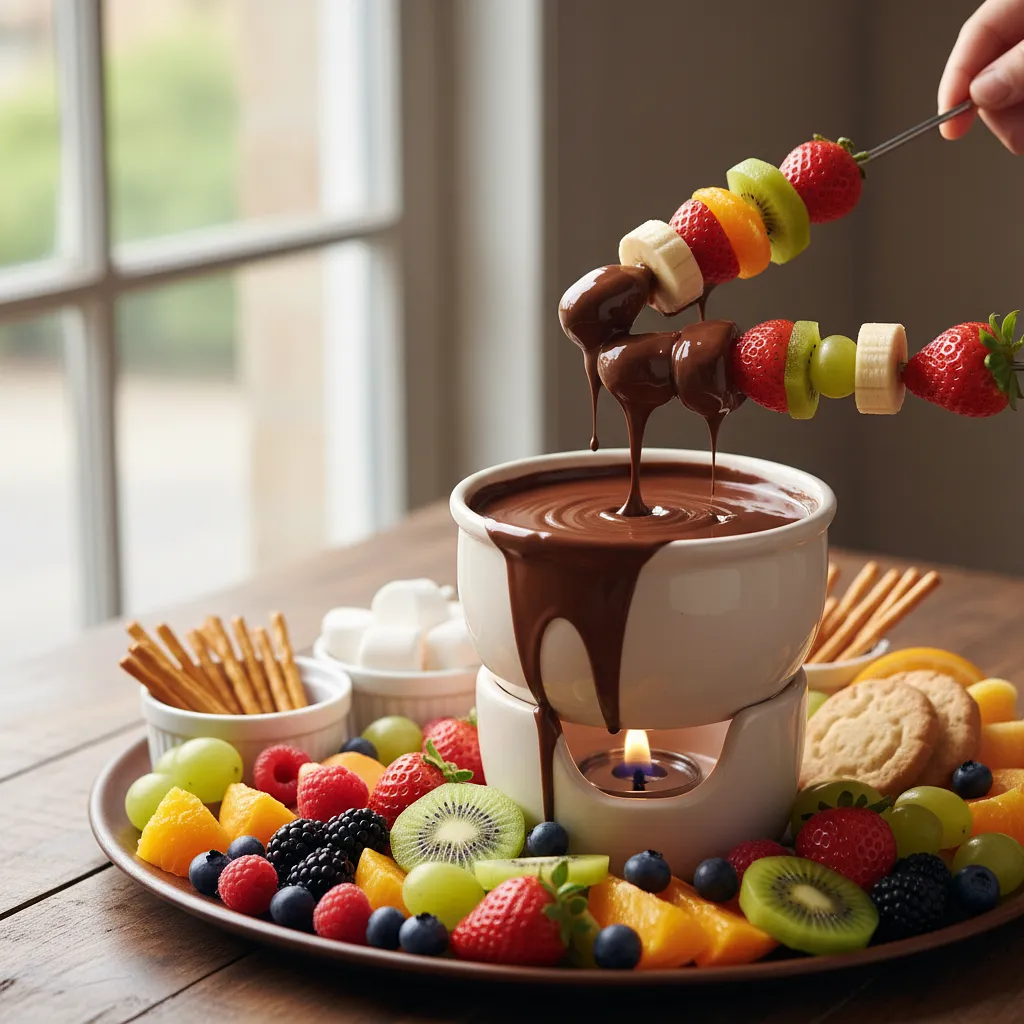 Przepis na: Czekoladowe fondue z owocami - zdjęcie 1