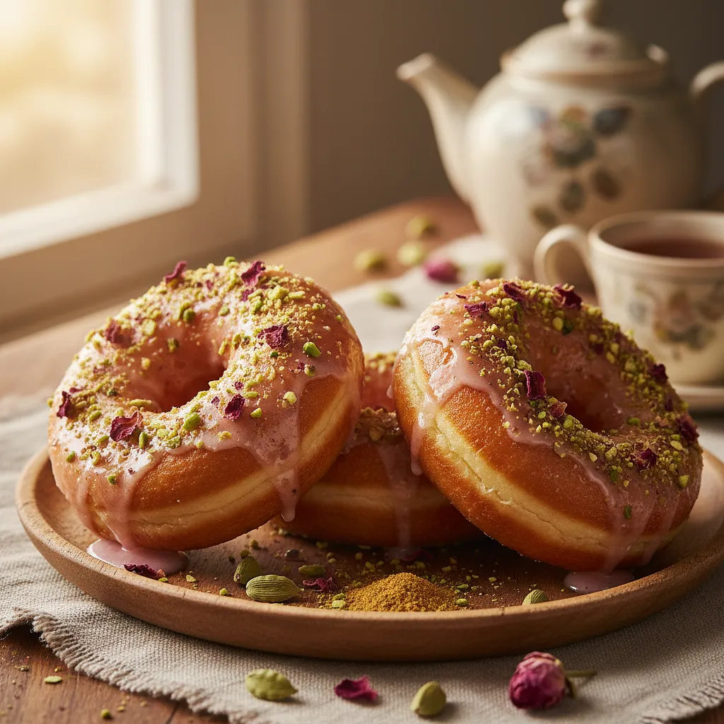 Rose-Pistachio Doughnuts with a Hint of Cardamom (Grandma Zosia's Secret Recipe) - photo 1