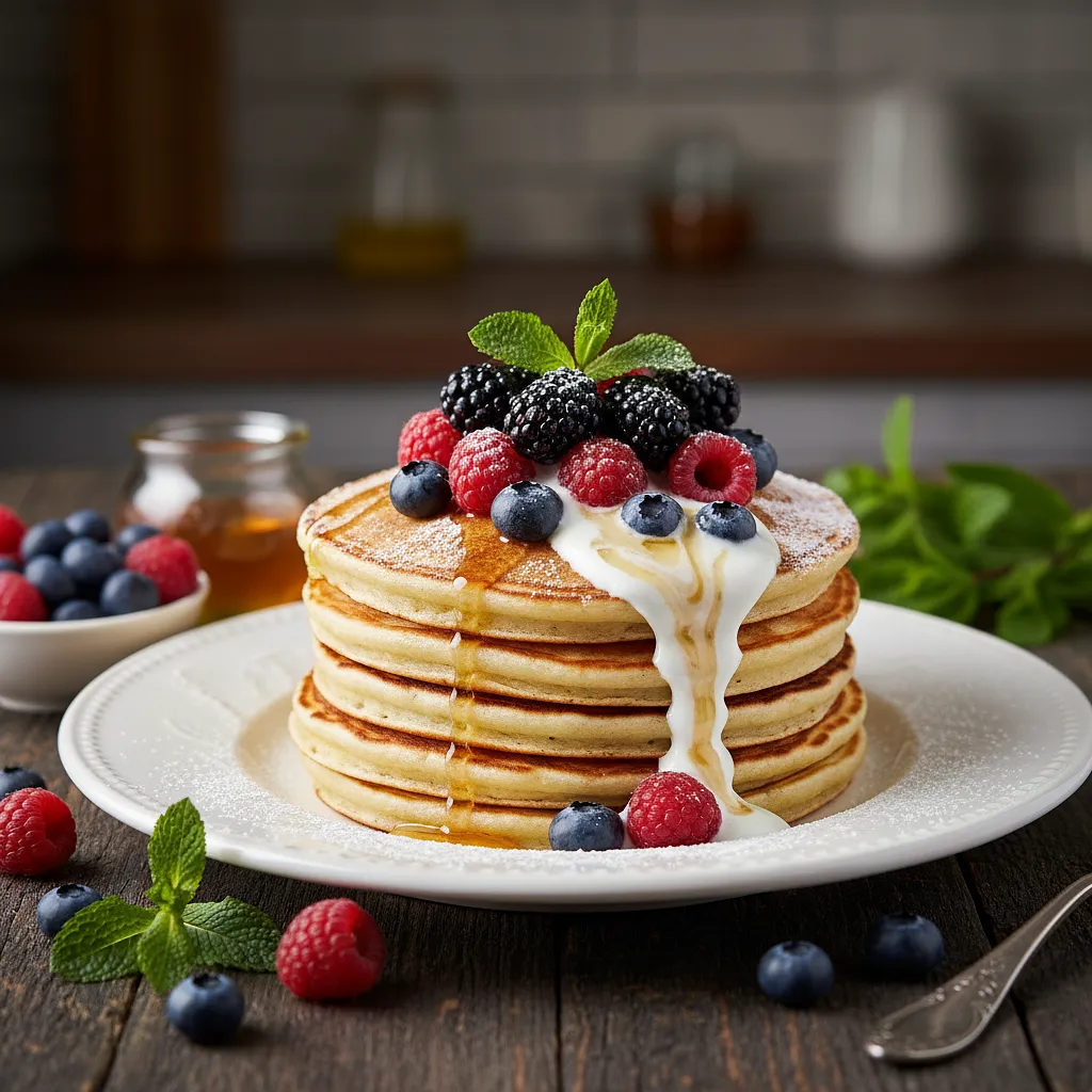 Leśne Placuszki Jagodowe z Sosem Jogurtowym - photo 1