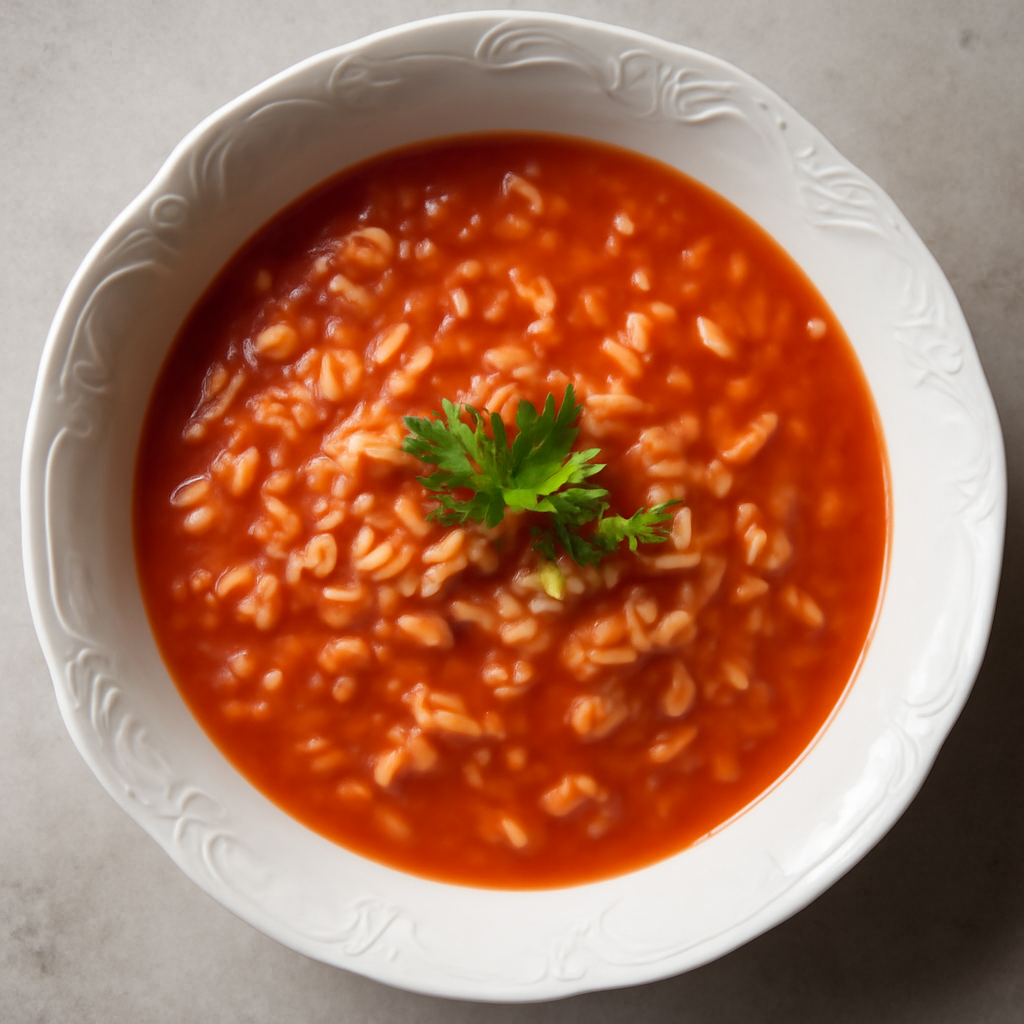 Tomato soup with rice - photo 1