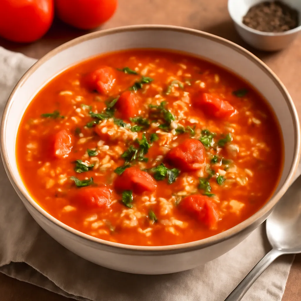 Tomato soup with rice - photo 2