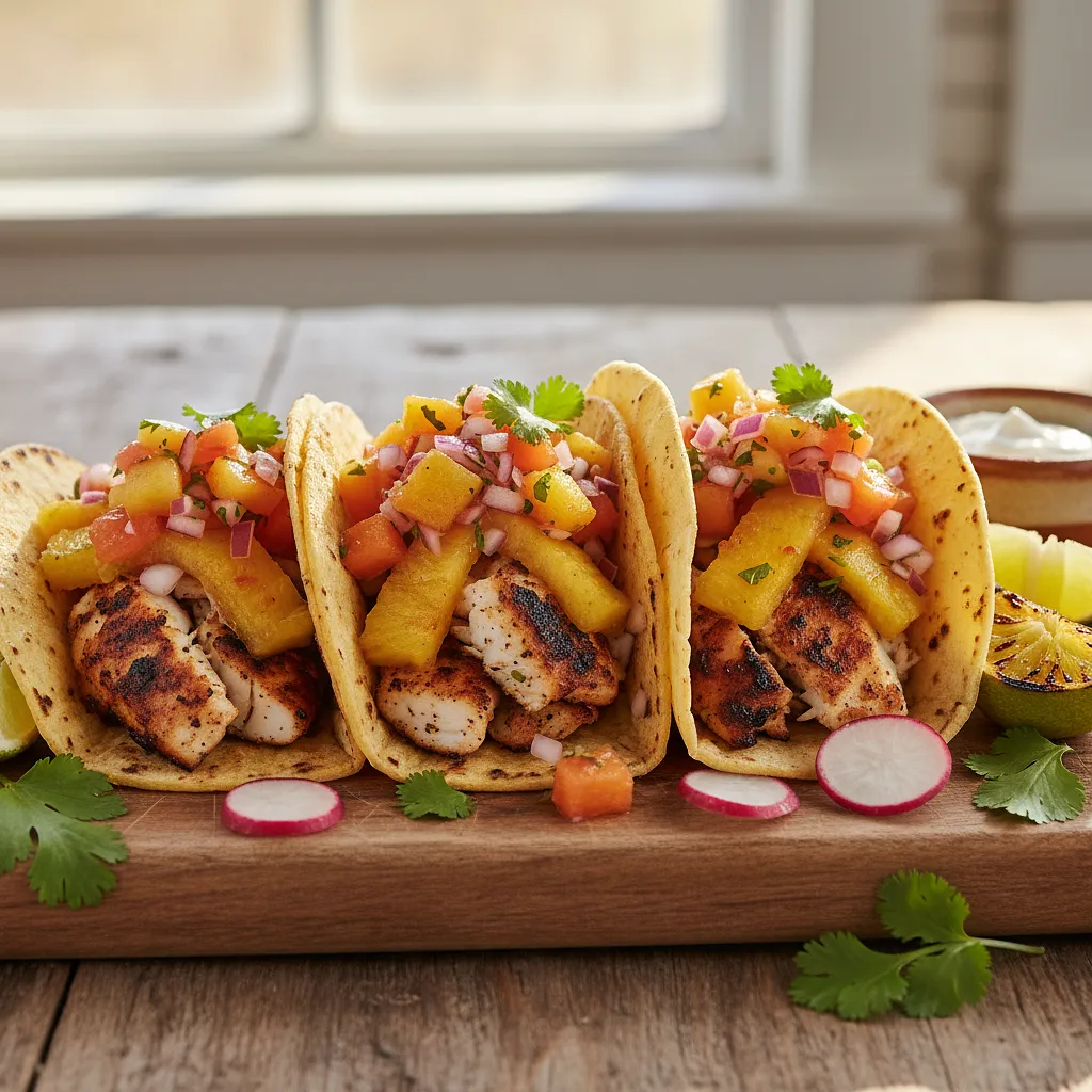 Recipe for: Tacos de Pescado al Pastor z Salsą Ananasowo-Habanero - photo 1