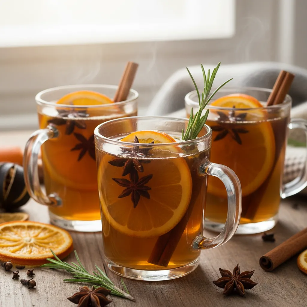 Recipe for: Spiced Apple Mulled Wine with Orange and Rosemary - photo 1