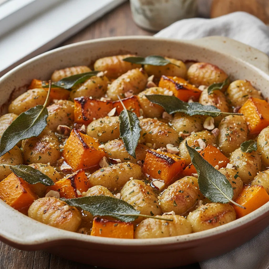 Przepis na: Pieczone Gnocchi z Dynią, Szałwią i Brązowym Masłem - zdjęcie 1