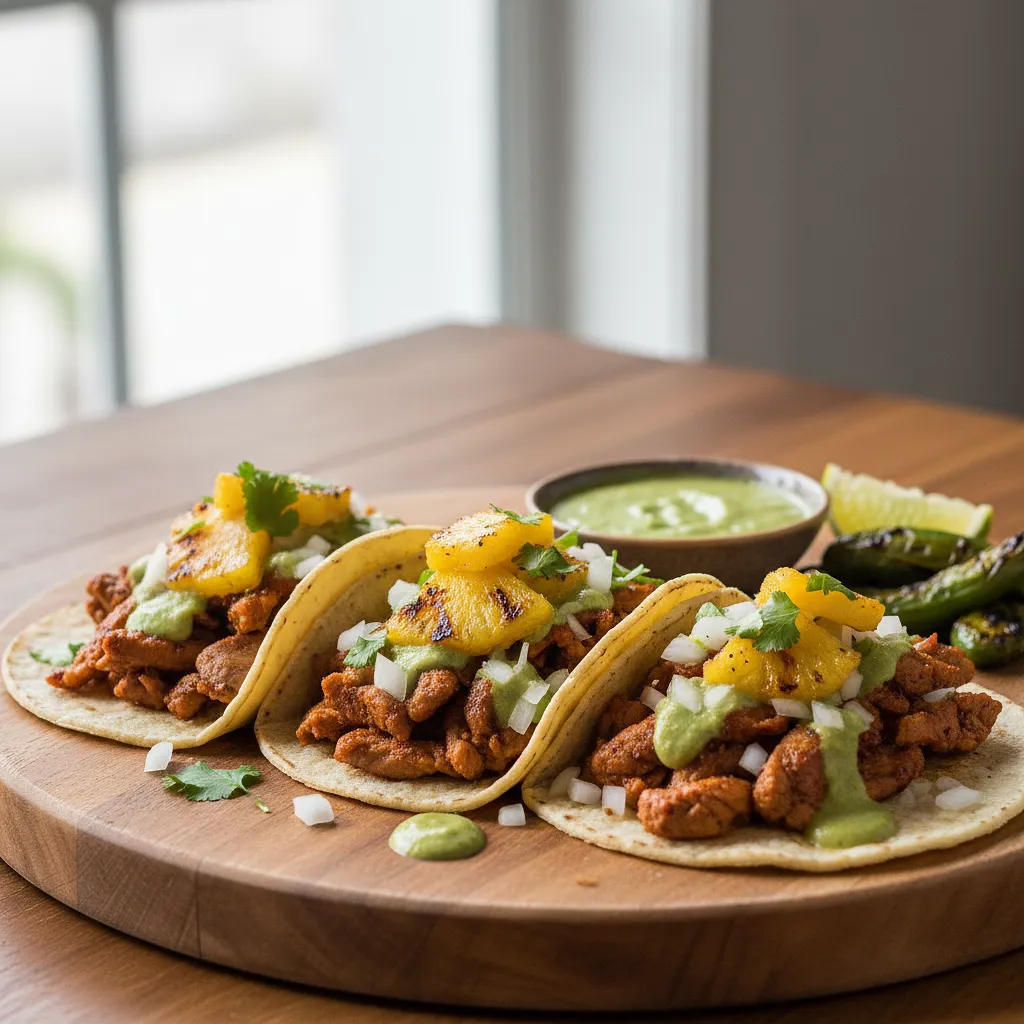 Tacos Al Pastor with Grilled Pineapple and Salsa Verde - photo 1