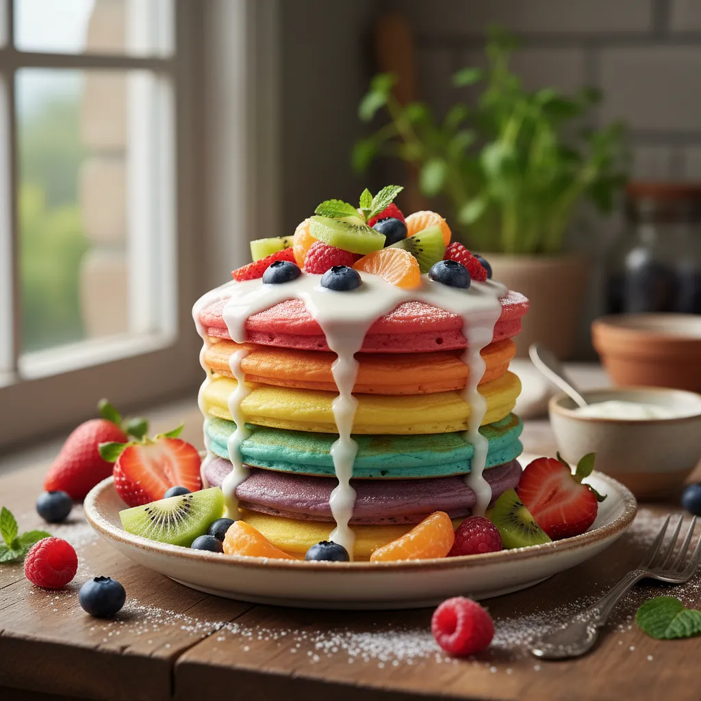 Recipe for: Tęczowe Placuszki Jogurtowe z Owocami - photo 1