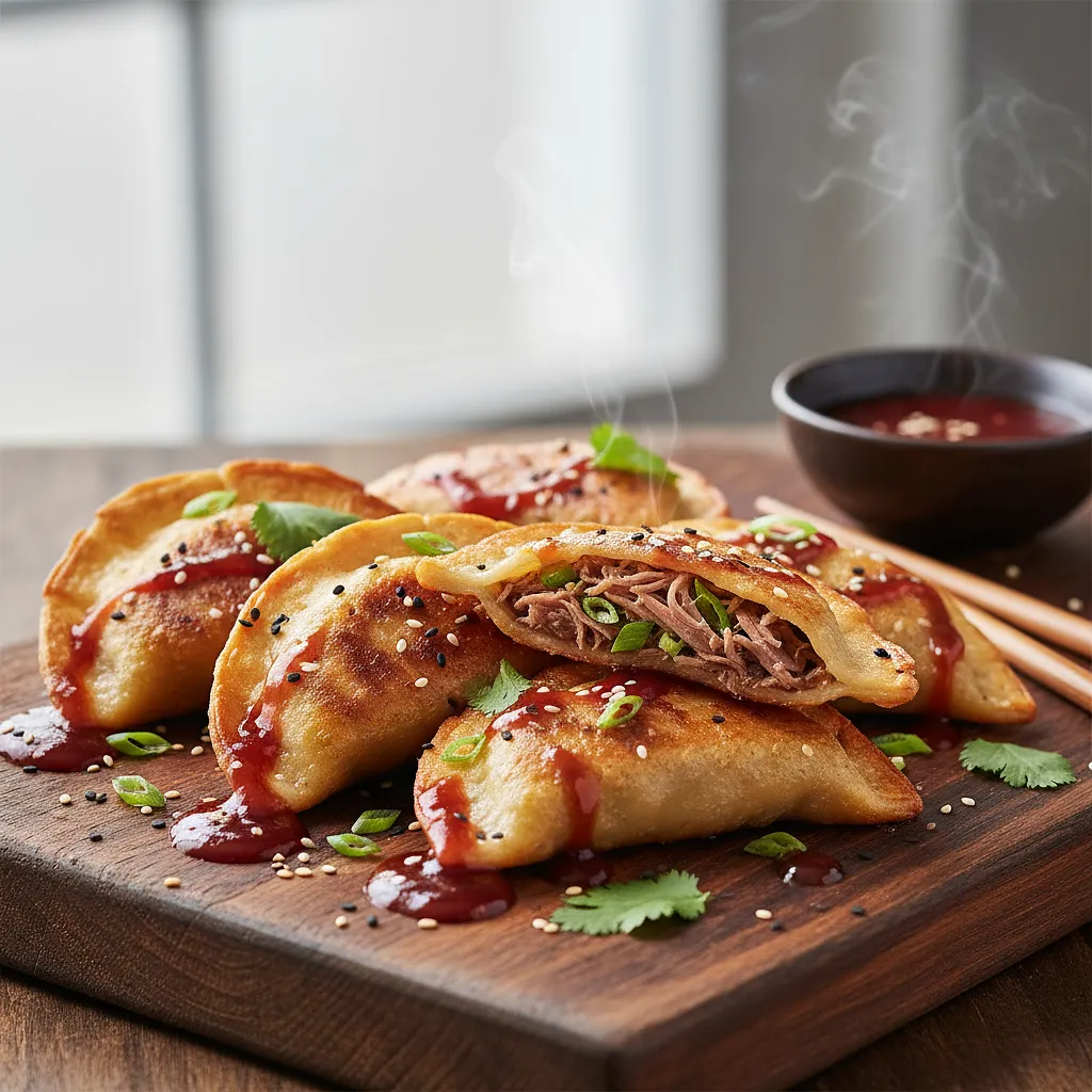 Pierogi Fusion with Peking Duck Filling and Hoisin Plum Sauce - photo 1