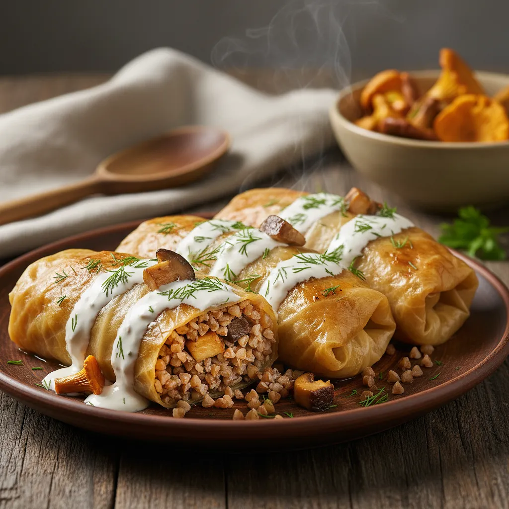 Recipe for: Christmas Cabbage Rolls with Buckwheat and Forest Mushrooms - photo 1