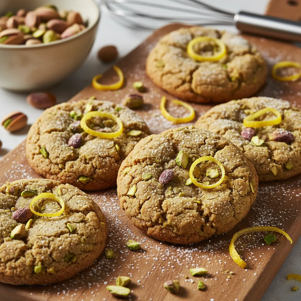 Recipe for: Cracked Pistachio Cookies with Browned Butter and a Hint of Lemon - photo 1