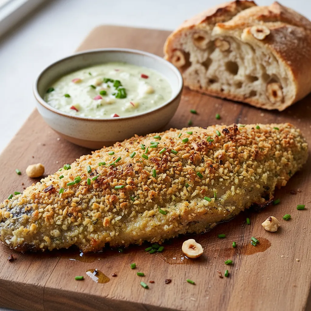 Ojców Trout in a golden hazelnut crust with horseradish-apple sauce - photo 1