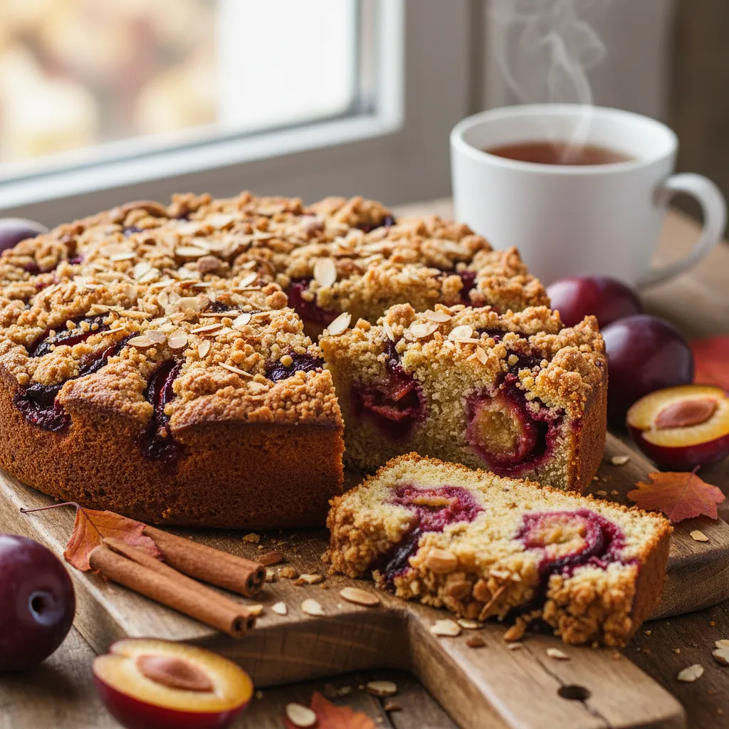 Recipe for: Autumn Charm: Spiced Cake with Plums and Crunchy Crumble - photo 1