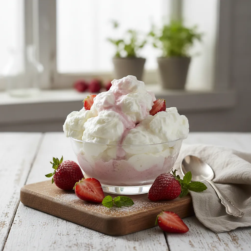 Yogurt Cloud with Strawberry Mousse - photo 1