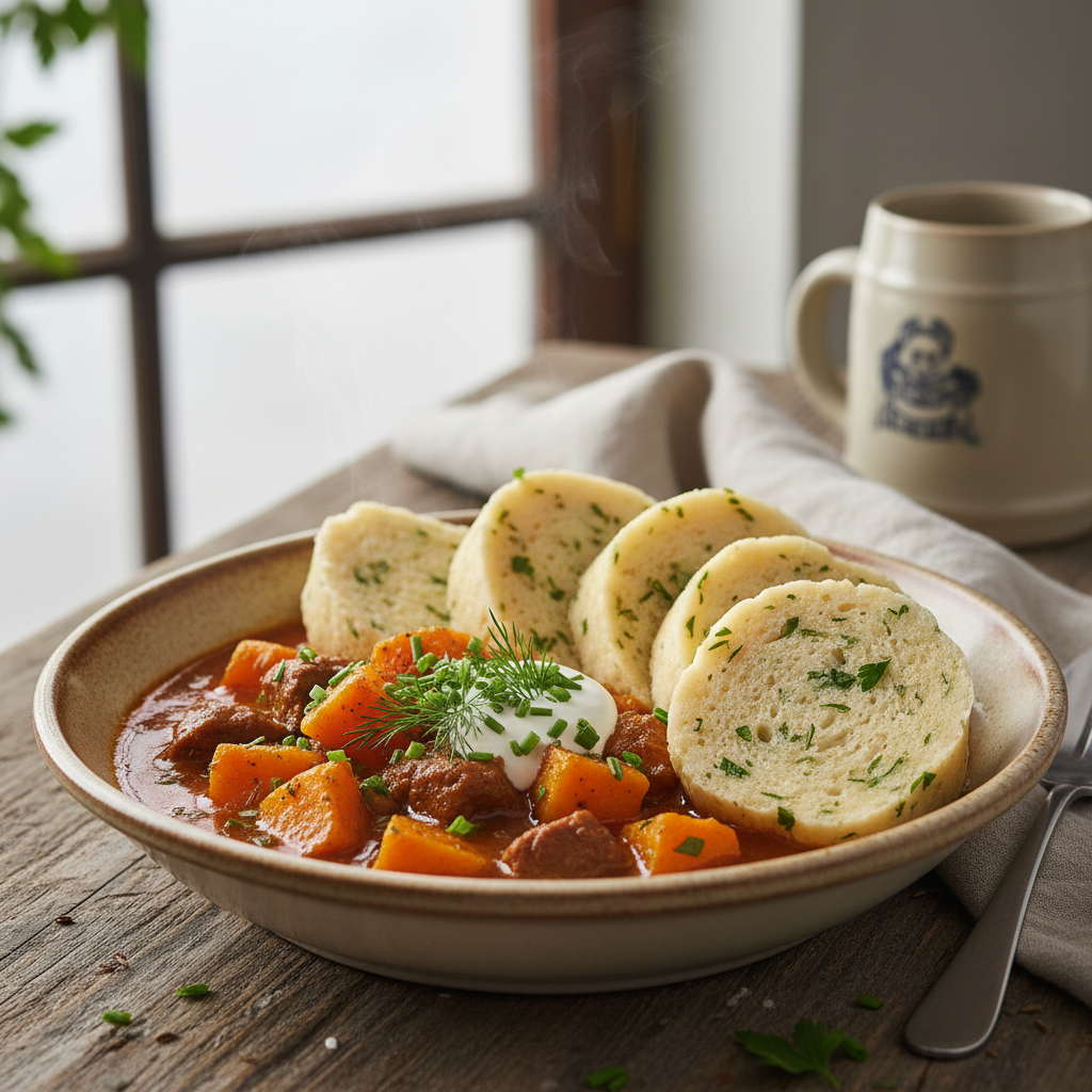 Czech pumpkin goulash with Karlovy Vary dumplings - photo 1
