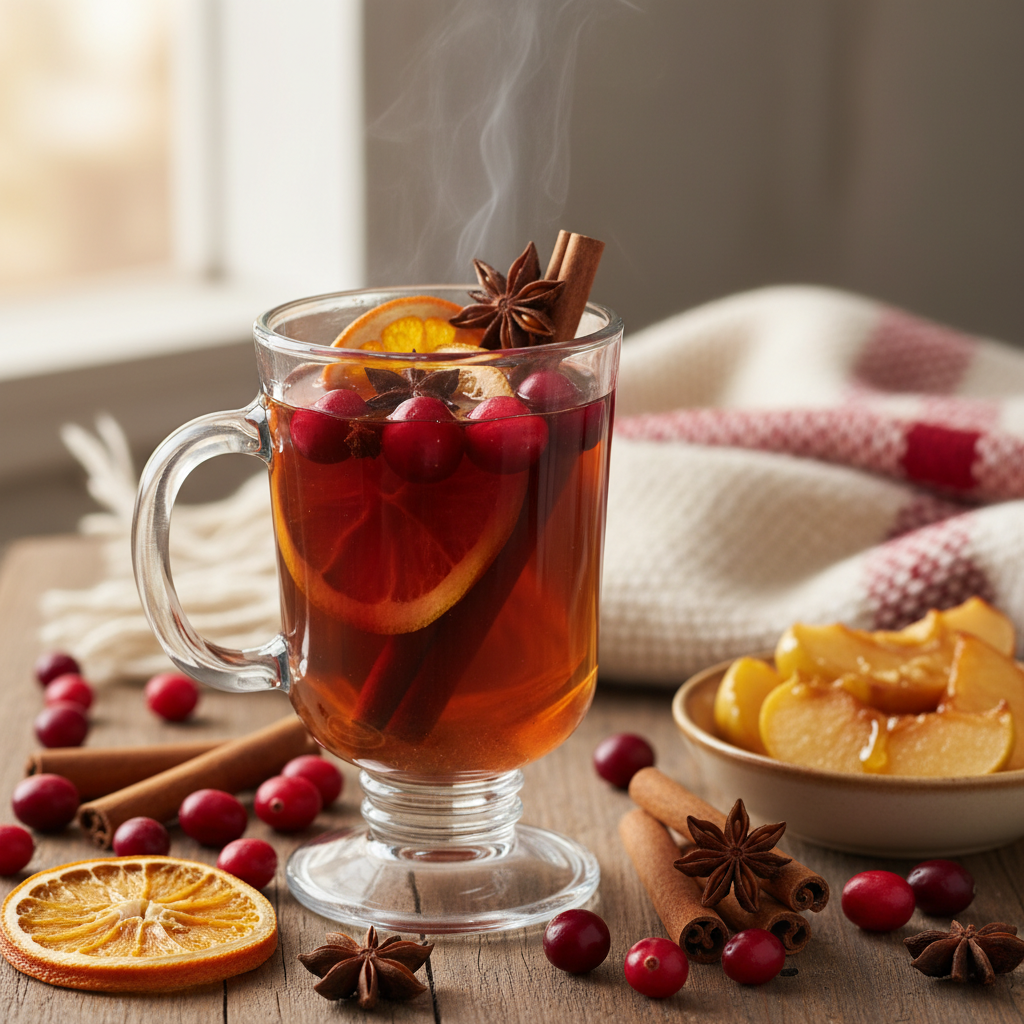 Spiced Apple-Cranberry Mulled Wine - photo 1