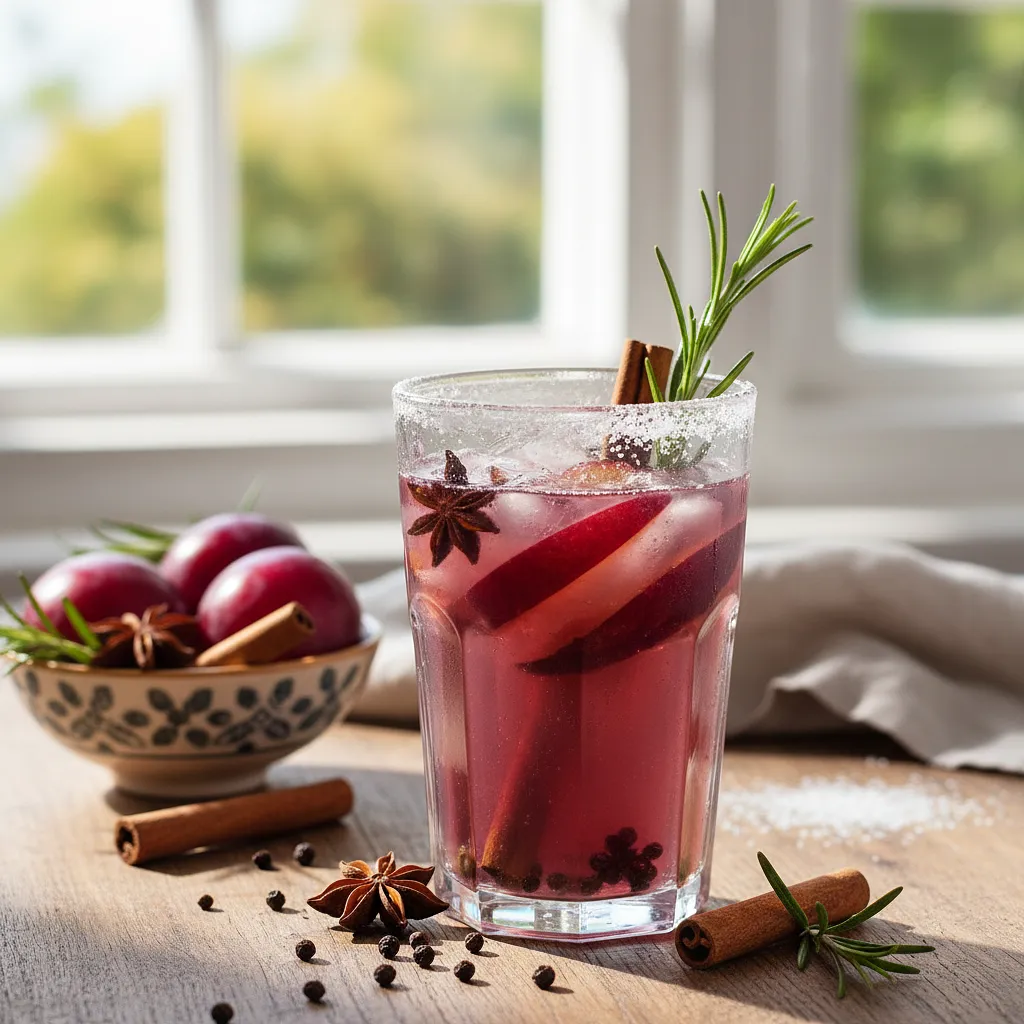 Przepis na: Lemoniada Śliwkowo-Rozmarynowa z Nutą Korzenną - zdjęcie 1