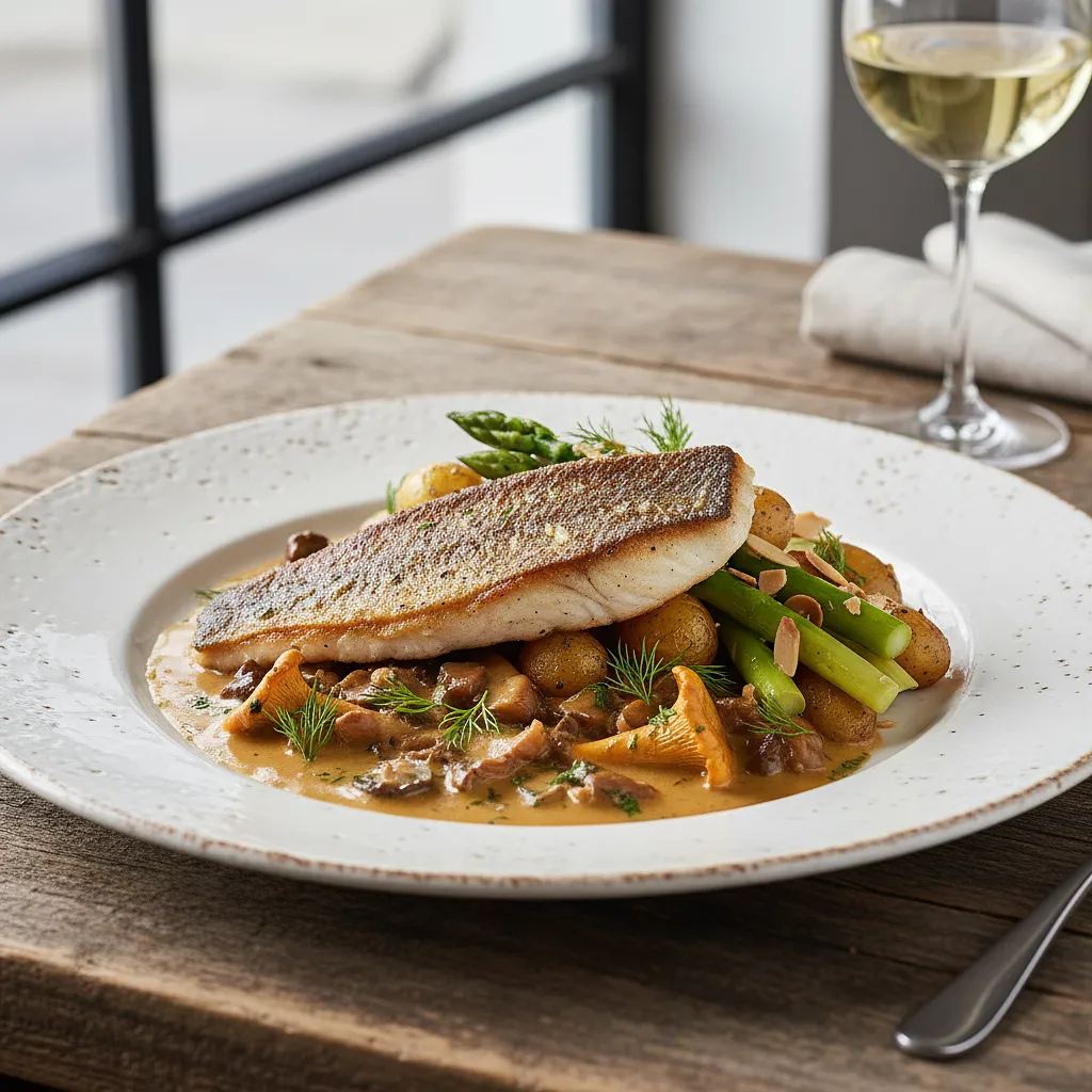 Recipe for: Zander Zatorski in creamy sauce with boletus mushrooms - photo 1