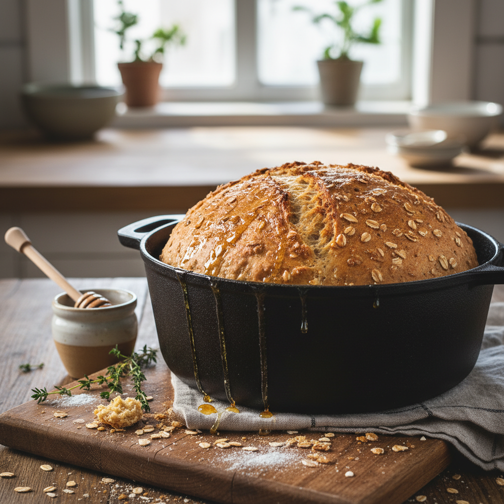 Buttermilk Honey-Oat Bread from the Pot - photo 1