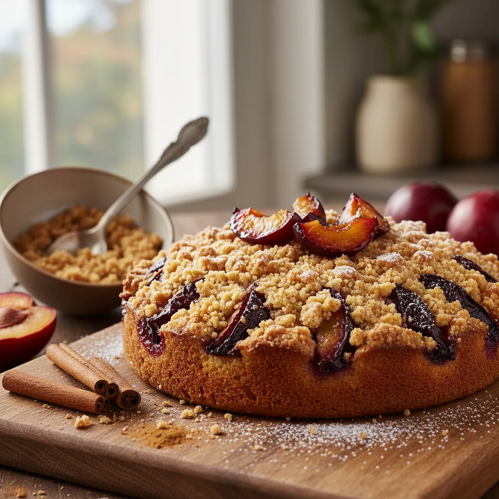 Przepis na: Maślane Ciasto Ucierane ze Śliwkami i Cynamonową Kruszonką - zdjęcie 1