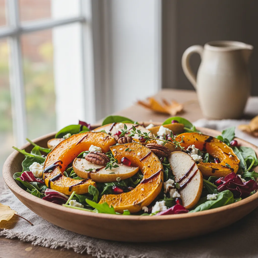 Jesienna Sałatka z Pieczoną Dynią, Gruszką i Serem Feta - zdjęcie 1