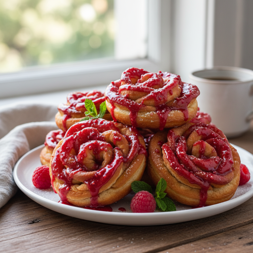 Faworki Różane z Malinowym Lukrem - zdjęcie 1