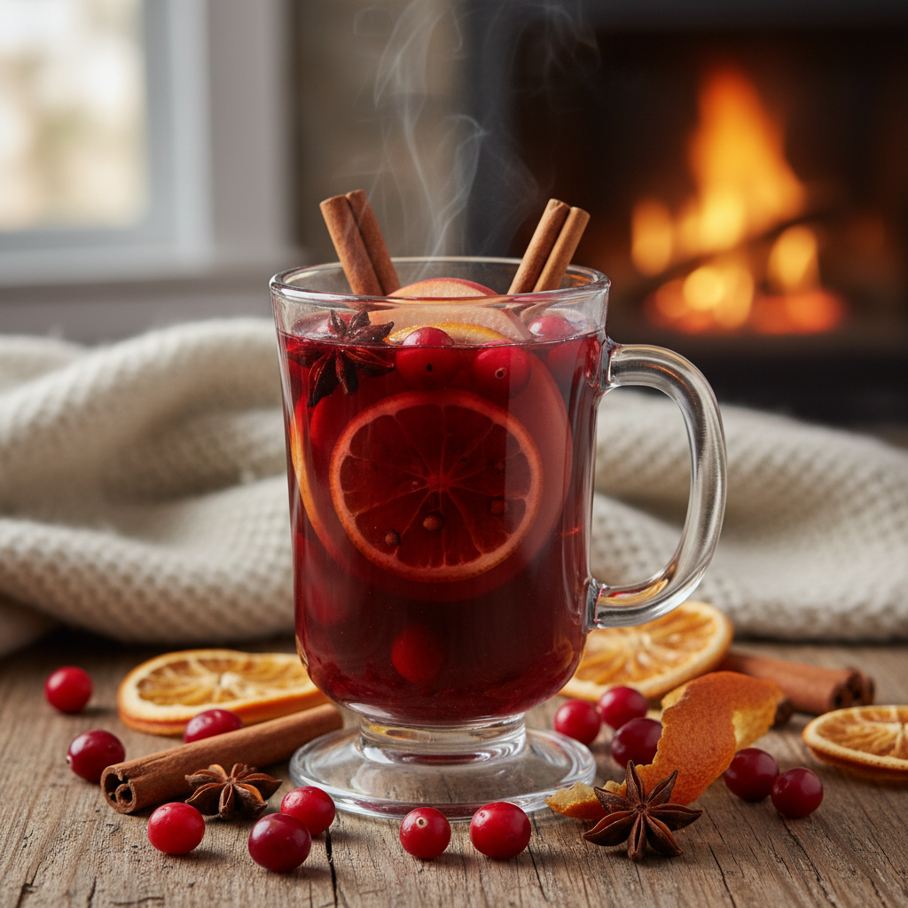 Spiced Apple-Cranberry Mulled Wine - photo 1