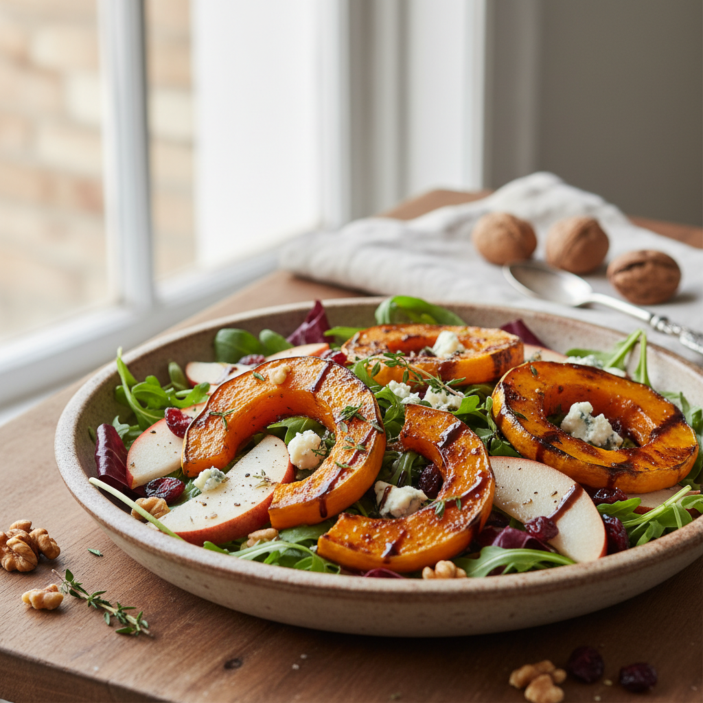 Jesienna Sałatka z Pieczoną Dynią, Gruszką i Serem Gorgonzola - photo 1