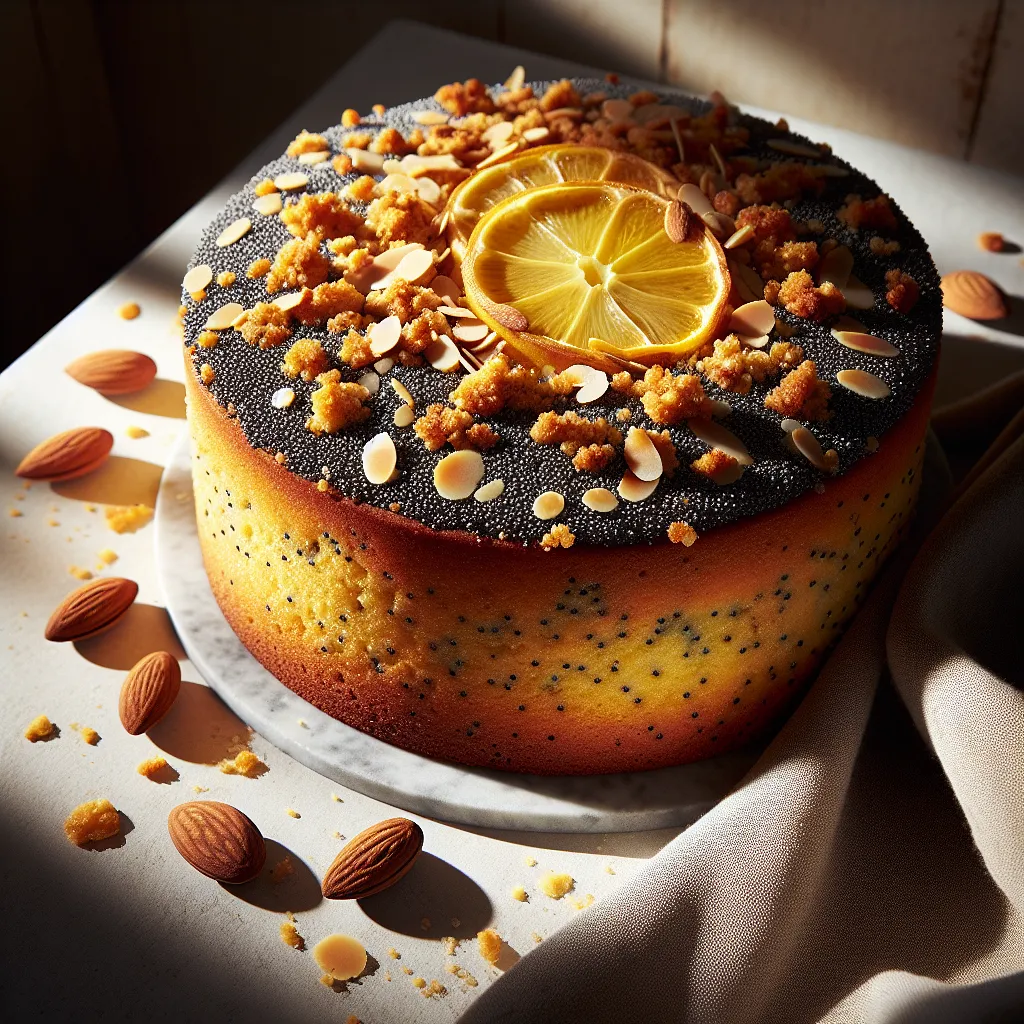 Recipe for: Poppy seed and lemon babka with almond crumble - photo 1