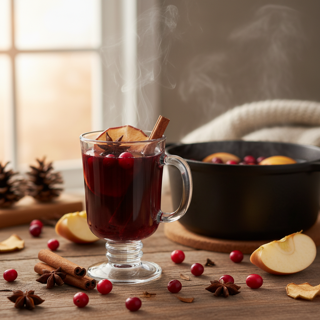 Spiced Apple-Cranberry Mulled Wine - photo 1