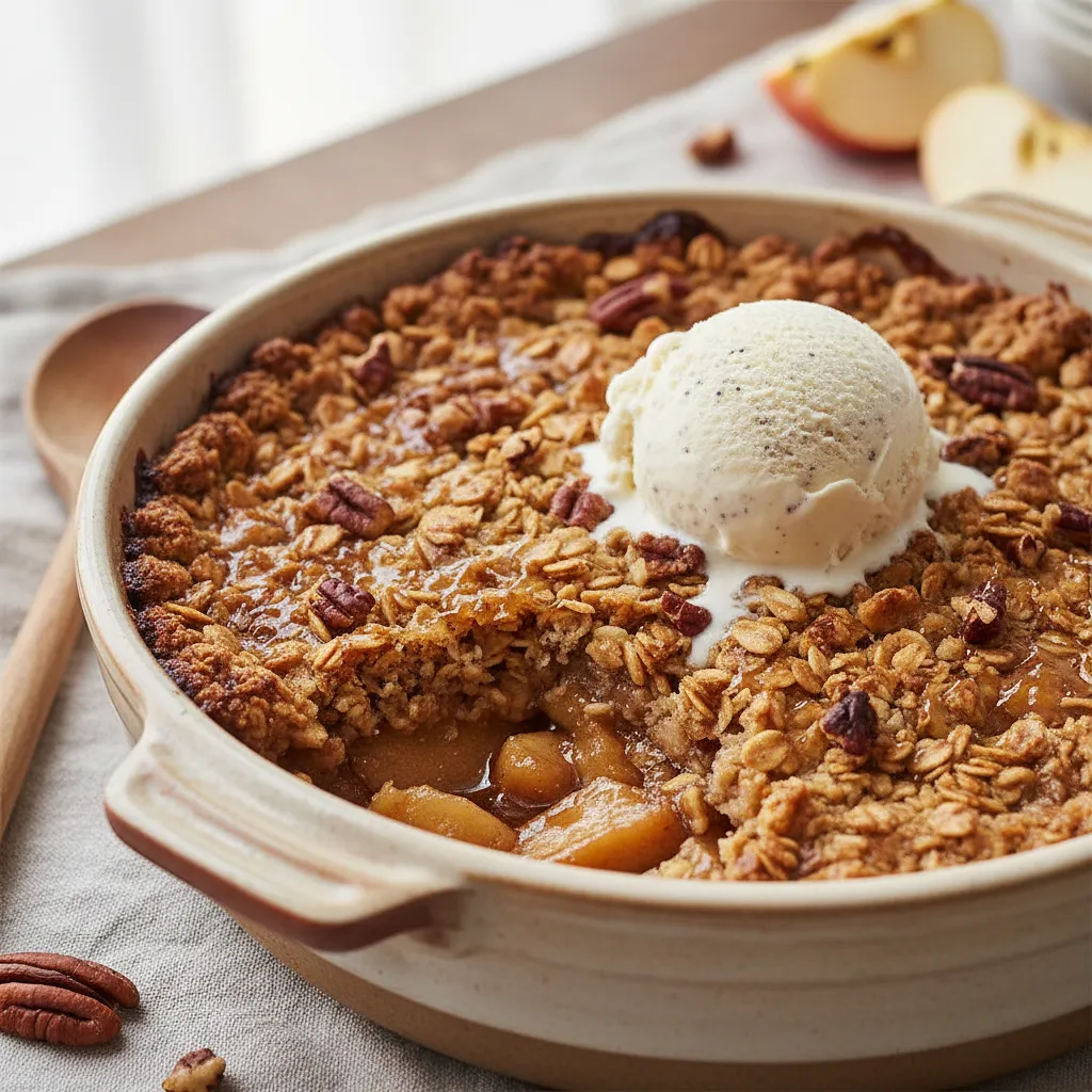 Recipe for: Caramelized Apples Baked under Nutty Oat Crumble - photo 1