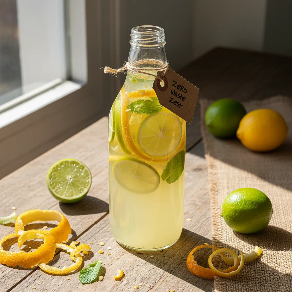 Recipe for: Zero Waste Citrus Cordial with Lime and Lemon - photo 1