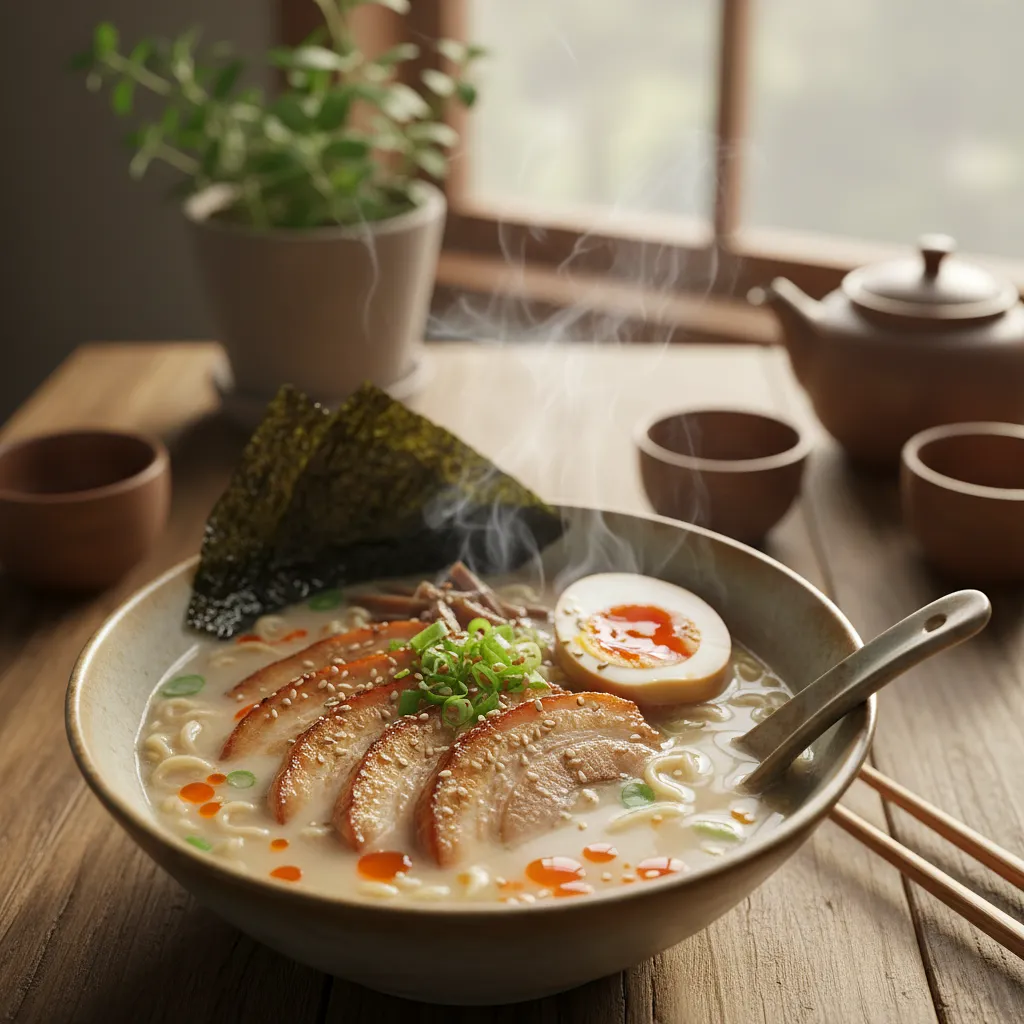 Domowy Ramen Tonkotsu z Chrupiącym Boczkiem Chashu - zdjęcie 1